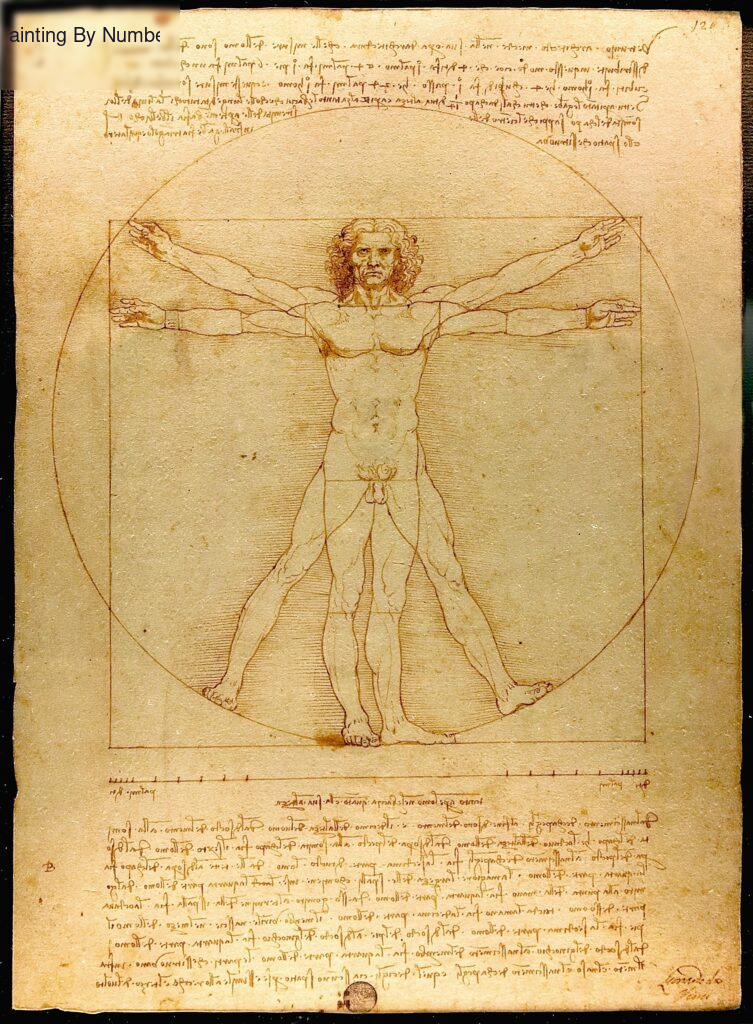 Vitruvian Man by Da Vinci - Paint by Numbers Kit