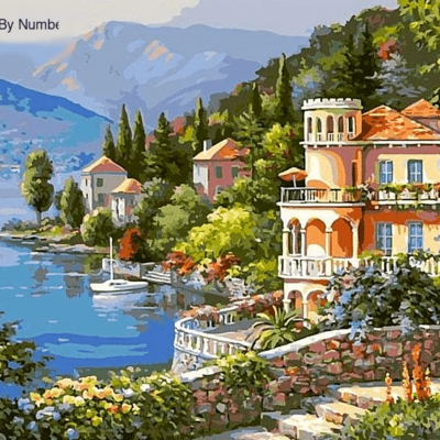 Landscape Lakeside Paint by Numbers Kit - DIY Art