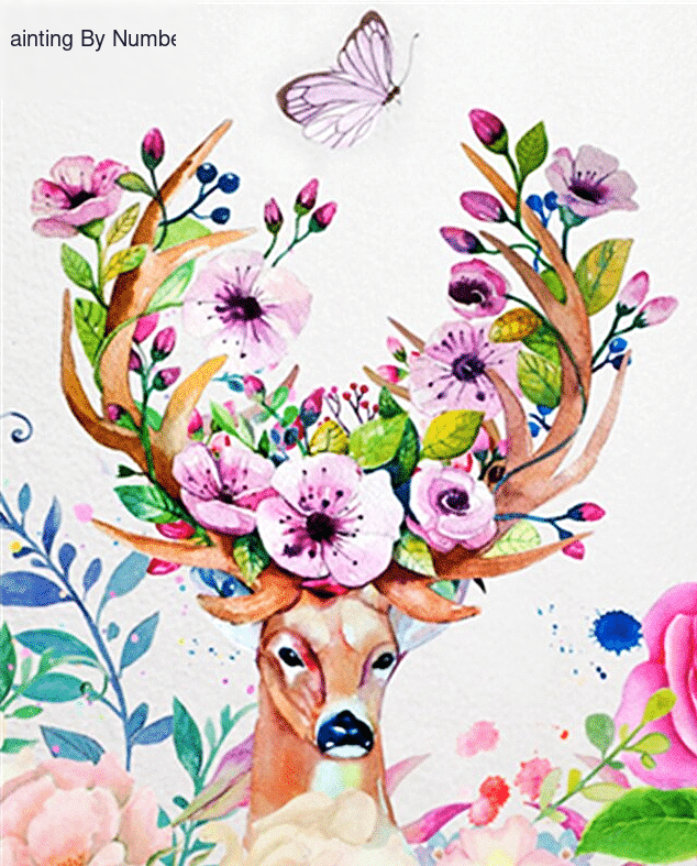 Abstract Deer Paint by Numbers Kit - DIY Art