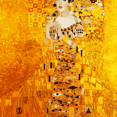 Abstract Golden Adele Paint by Numbers Kit - DIY Art