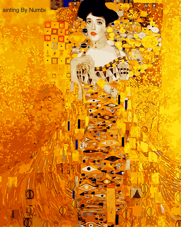 Abstract Golden Adele Paint by Numbers Kit - DIY Art