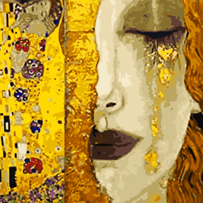 Abstract Golden Beauty Paint by Numbers Kit - DIY Art