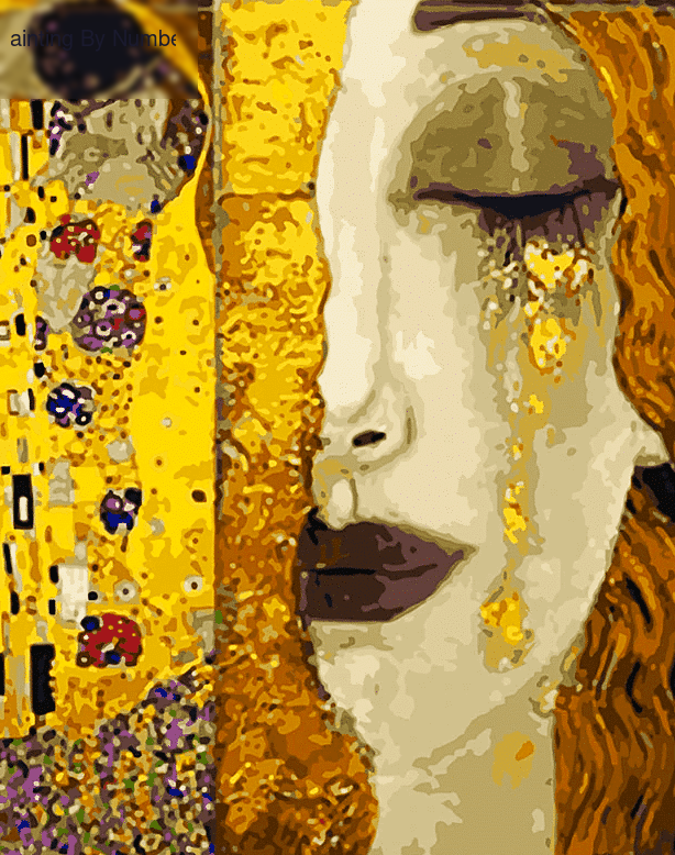 Abstract Golden Beauty Paint by Numbers Kit - DIY Art