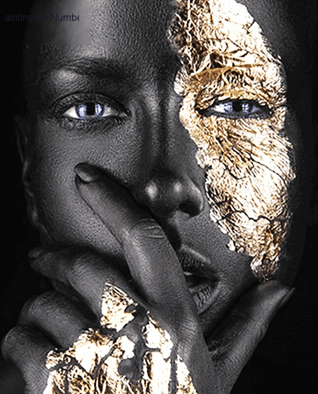 Abstract Woman Silhouette Paint by Numbers Kit - DIY Art