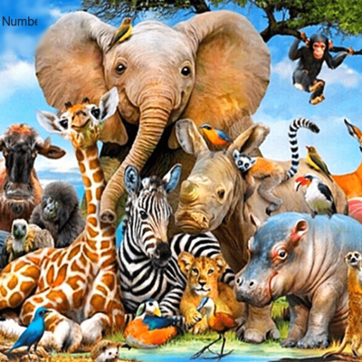 Animal Paradise Paint by Numbers Kit - DIY Art