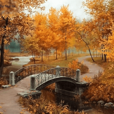 Autumn Scenery Paint by Numbers Kit - DIY Art