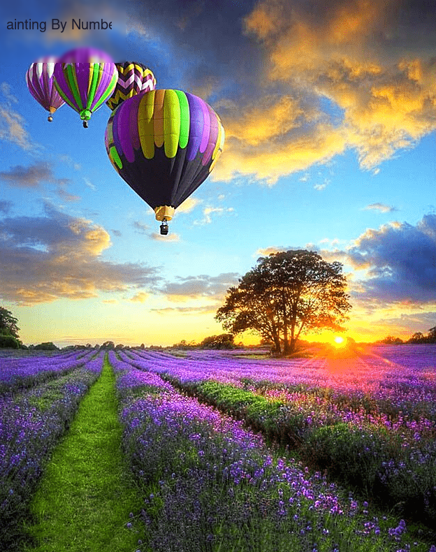 Balloons Scenery Paint by Numbers Kit - DIY Art