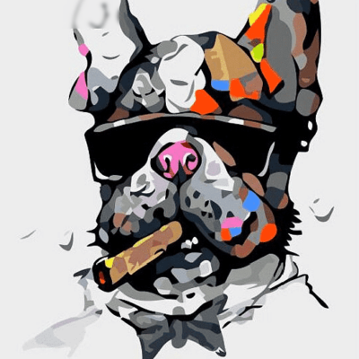 Dog Pop Art Paint by Numbers Kit - DIY Art