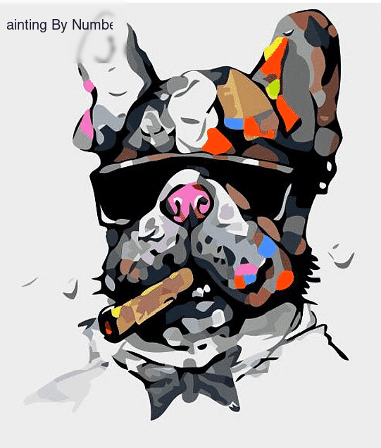 Dog Pop Art Paint by Numbers Kit - DIY Art