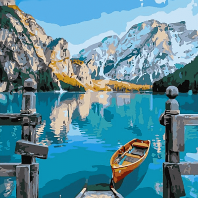 Lake Landscape Paint by Numbers Kit - DIY Art