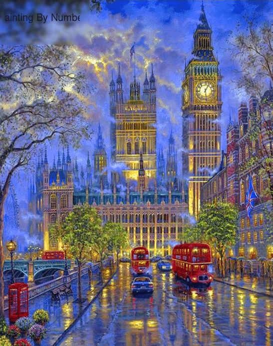 London Paint by Numbers Kit - DIY Art