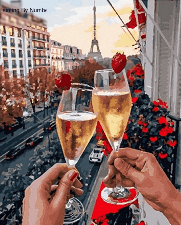 Paris Celebration Paint by Numbers Kit - DIY Art