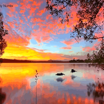 Sunset Landscape Paint by Numbers Kit - DIY Art