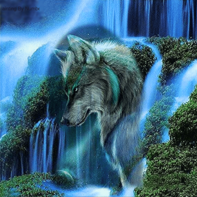 Wolf Landscape Paint by Numbers Kit - DIY Art