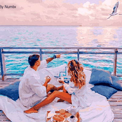 Seaside Couple Scenery Paint by Numbers Kit - DIY Art