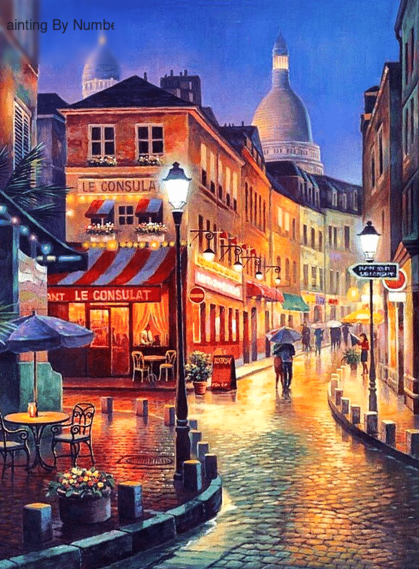 Landscape Paris Paint by Numbers Kit - DIY Art