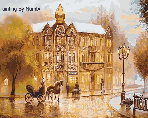 Vintage Europe Street Paint by Numbers - Painting By Number